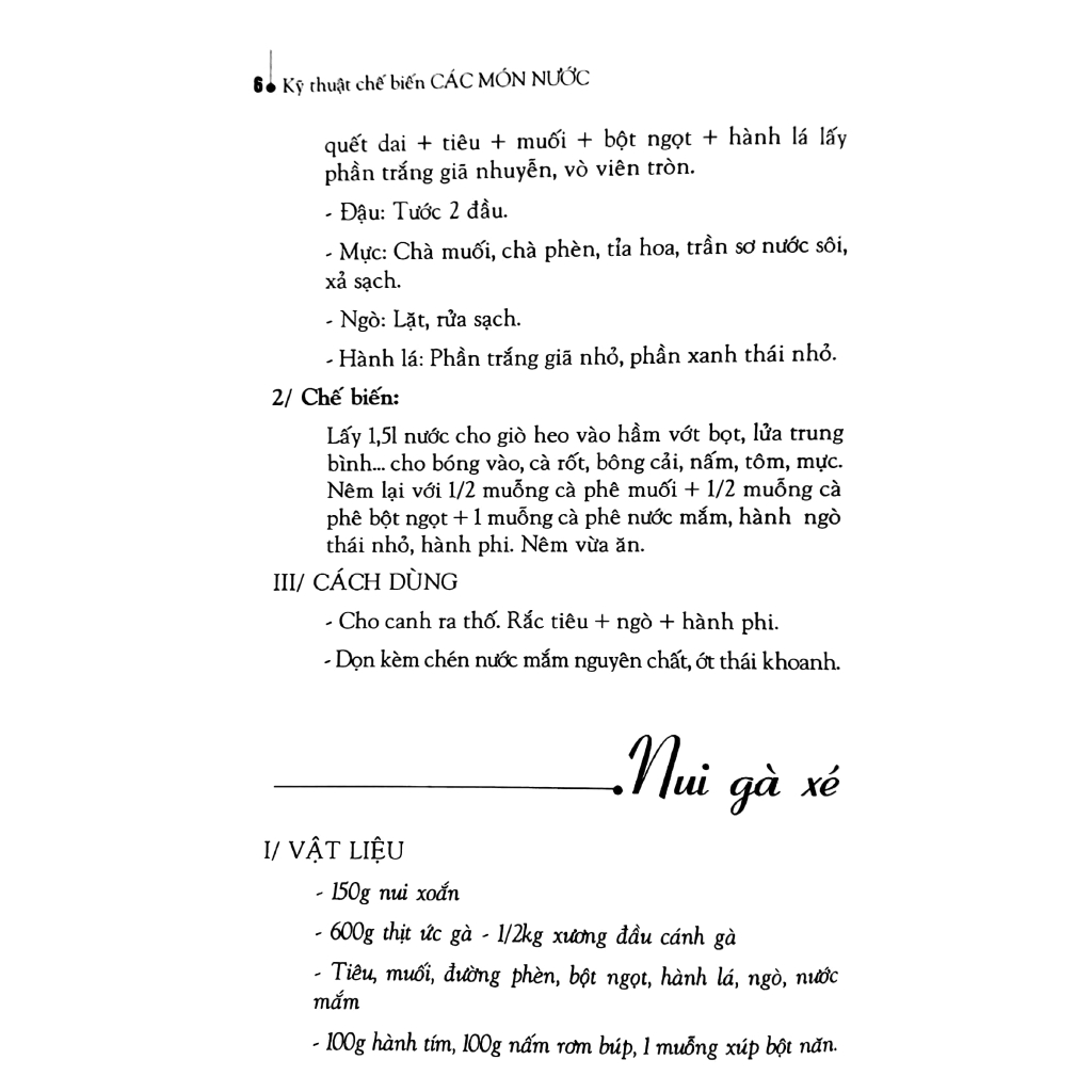 Sách - Kỹ Thuật Chế Biến Các Món Nước