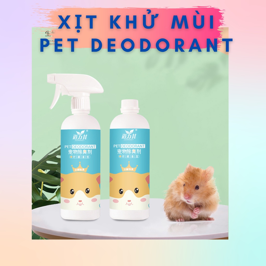 Xịt khử mùi hôi chuồng,lồng cho thú nhỏ Hamster, Chinchilla, Sóc, Nhím, RaT