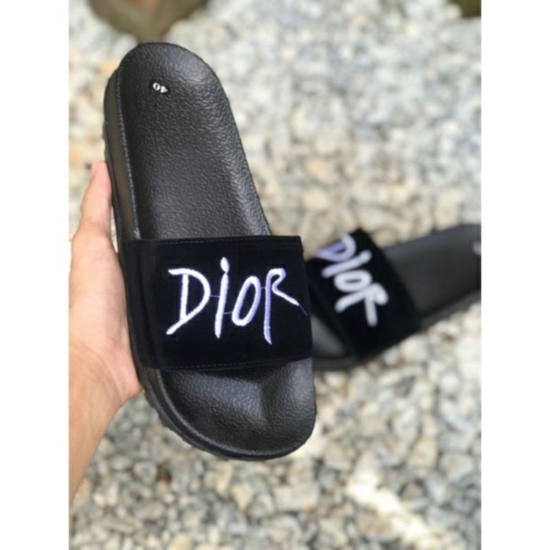 Dép nam quai ngang dior đế cao 5cm thời trang Xanta DO010