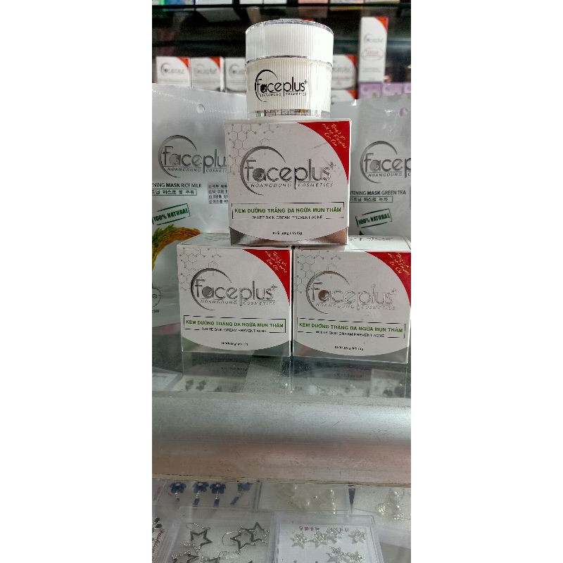 Kem FACE PLUS DƯỠNG TRẮNG DA NGỪA MỤN THÂM 15g.