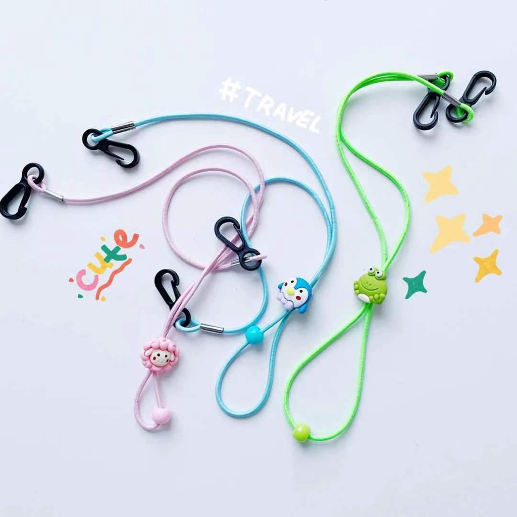 Dây đeo mắt kiếng khẩu trang tai nghe vòng cổ màu kẹo hoạt hình bằng nylon mới sáng tạo