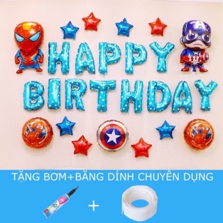 Bóng Siêu Nhân - Set Trang Trí Tiệc Chẵn Tháng, Thôi Nôi, Sinh Nhật Cho Bé Trai Có Tặng Kèm Bơm Keo. Mới, Đẹp, Mạnh Mẽ