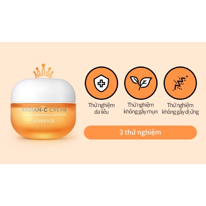 Kem dưỡng Laneige Radian-C Cream trắng sáng da 10ml