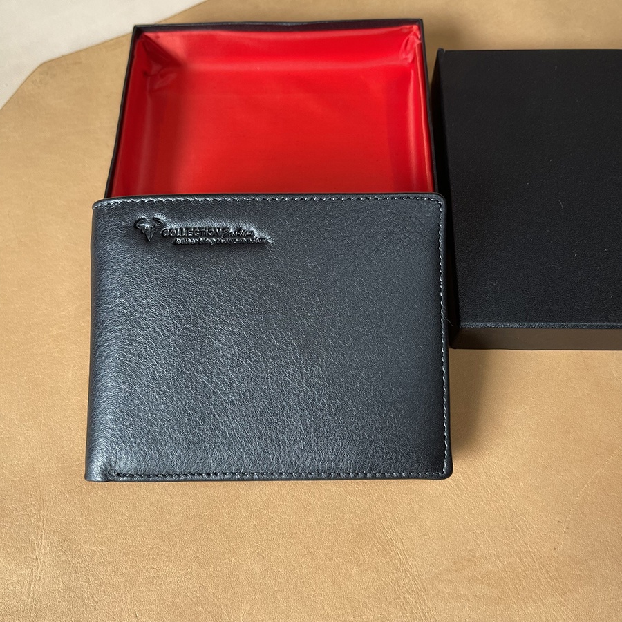 Ví Nam Da Bò Cao Cấp VB81 Dáng Ví Ngang Form Lớn Kích Thước 9.5 x 12.5cm Hai Màu Đen Nâu Bảo Hành Da 24 Tháng Full Hộp