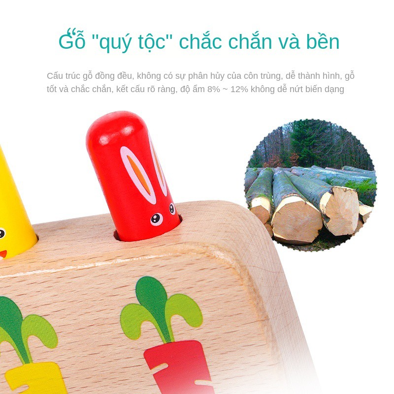 ☢Trò chơi xếp hình Trẻ em 1-2 tuổi Khối xây dựng mẫu giáo Máy tính để bàn Đồ gỗ cho bé trai và gái 3 6