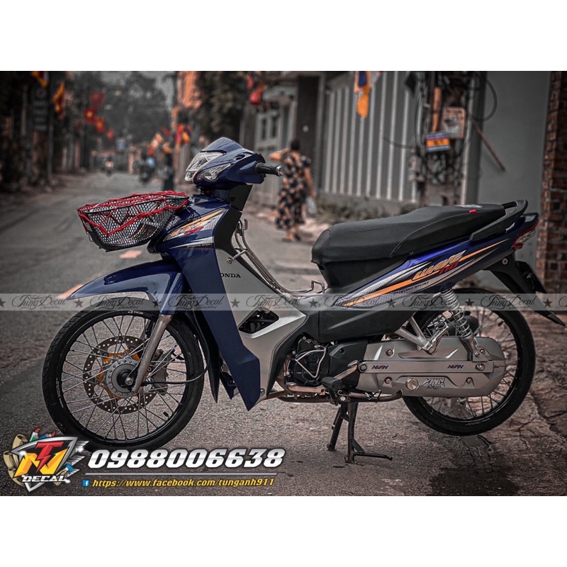 Tem rời móc câu dán xe Wave Tím than