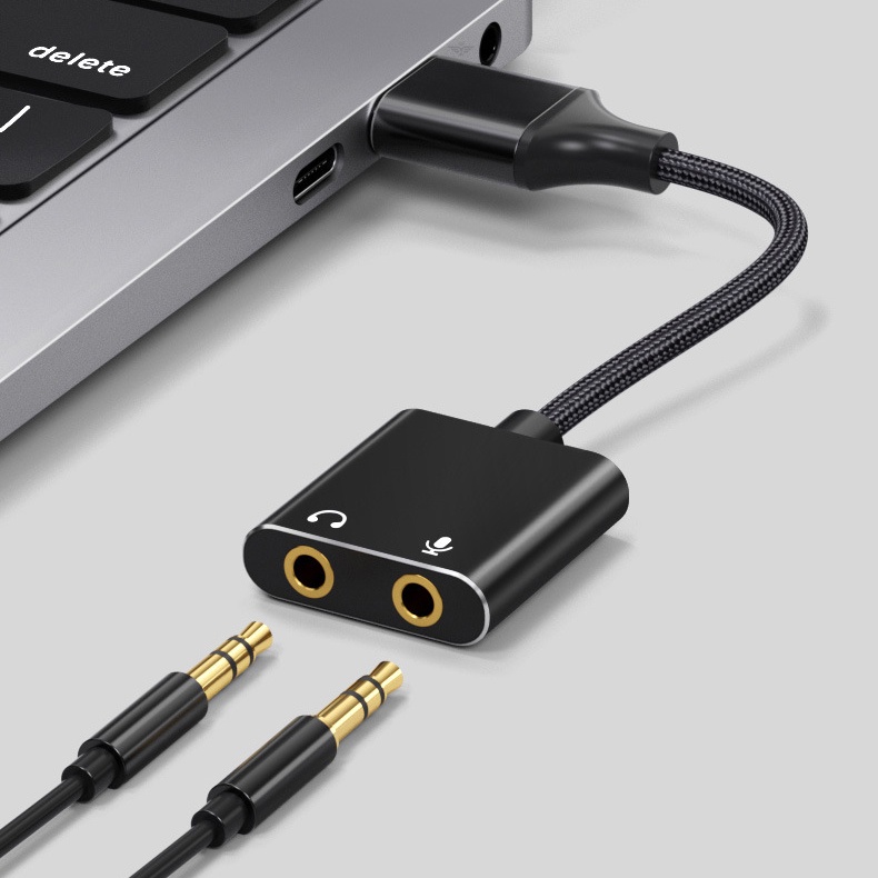 USB External Sound Card Adapter Audio Card USB to Jack 3.5mm Earphone Micphone for Laptop