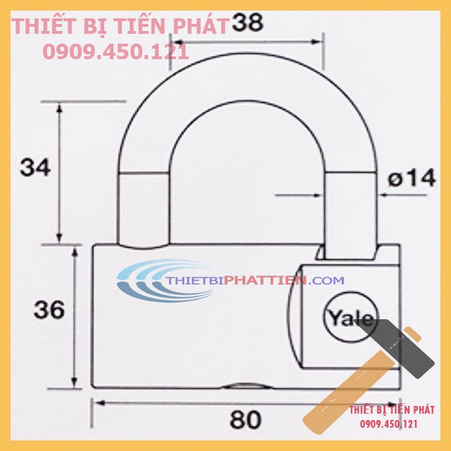 [Nhập Khẩu USA] Ổ Khoá Cửa Bấm Yale YE2/80/138, YE2/70/132/1 Thân Đông Thau Dòng Hammer- Khoá Chống Trộm Cao Cấp