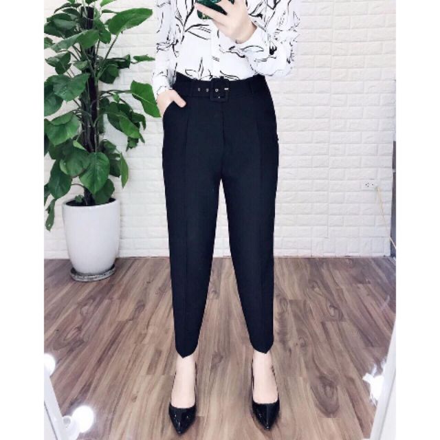 Quần đai vuông kèm belt