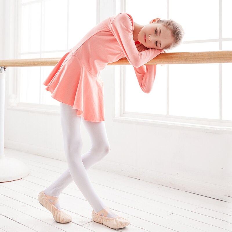 Trang Phục Múa Ba Lê Áo Tay Ngắn Quần Short Vải Cotton Thời Trang Cho Bé Gái