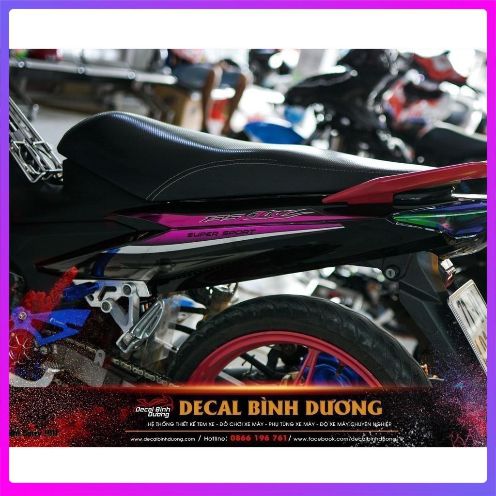 [TEM XE EXCITER 135] Tem Trùm - Rời Xe Máy Hồng Đen Siêu Nổi Bật - Decal Chrome