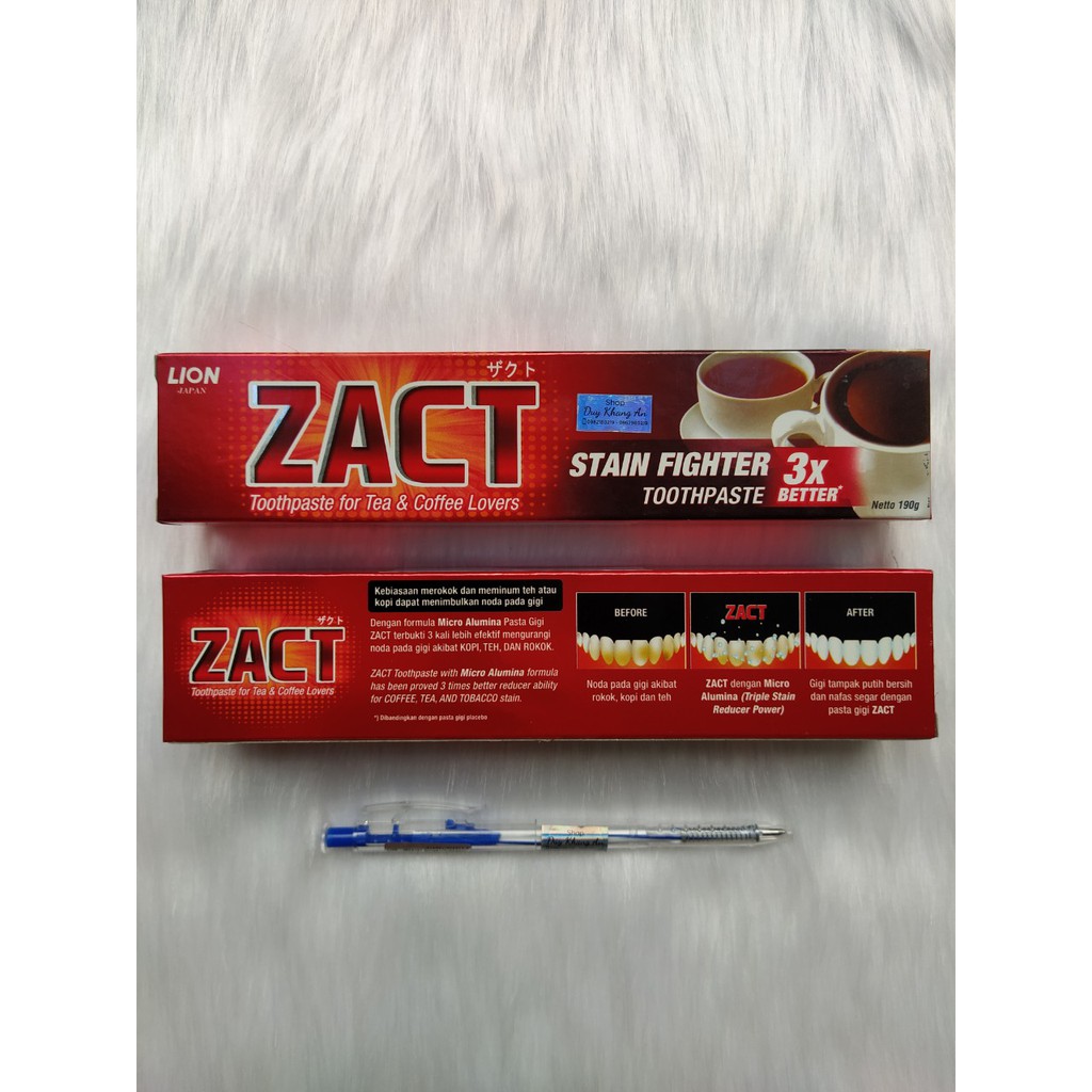 Combo 2 Tuýp kem đánh răng Zact 190g ( Lion )