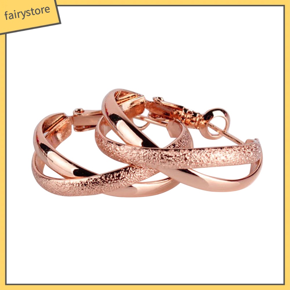 Bông tai tròn kiểu dáng cổ điển cho nữ