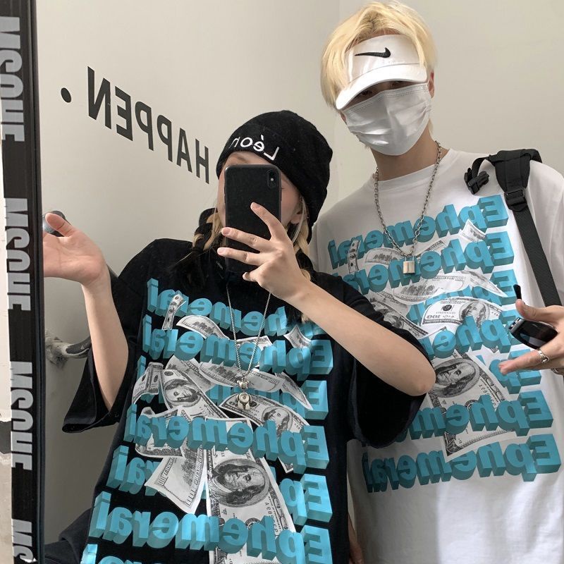 Áo thun tay lỡ unisex, áo phông form rộng Chữ cái 3D | BigBuy360 - bigbuy360.vn