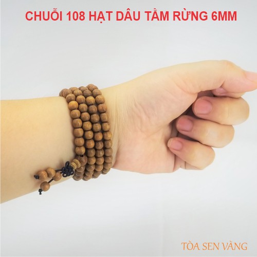 Vòng Tay Dâu Tằm Rừng - Chuỗi 108 Hạt Dâu Tằm 6mm