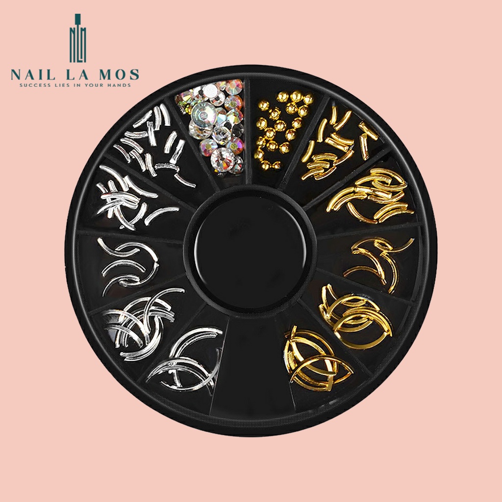 Khay đựng đá nail - Khay tròn nhựa đựng phụ kiện trang trí size bé