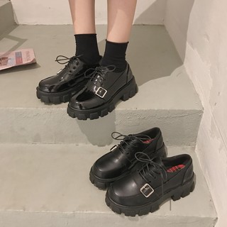 [SẴN NHÁM 35] Giày ulzzang đế cao quai ngang cá tính mã K010 (ảnh thật ở cuối)