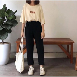 Quần baggy vải đen