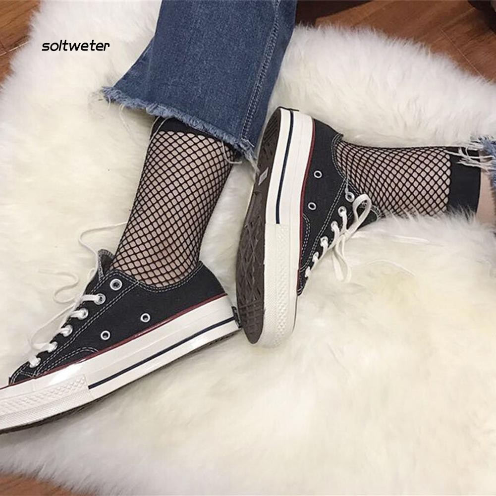 Vớ lưới cao cổ đính nơ thời trang dành cho nữ