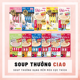 Combo 10 gói súp thưởng Ciao siêu tiết kiệm thơm ngon giàu dinh dưỡng cho mèo Donald Pet Shop