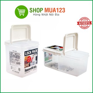 Hộp nhựa đựng thực phẩm nắp liền 430ml, 680ml, 350x2ml Nhật nội địa