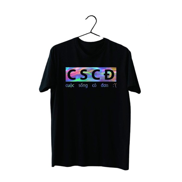 Áo phông phản quang bảy màu Cuộc sống cô đơn, form rộng tay lỡ chất Cotton freesize cho nam và nữ MODY