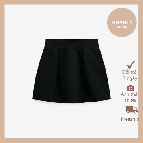 [Thanh lý] Chân váy chữ A dáng ngắn lưng cao có lót quần FINANCY VT02