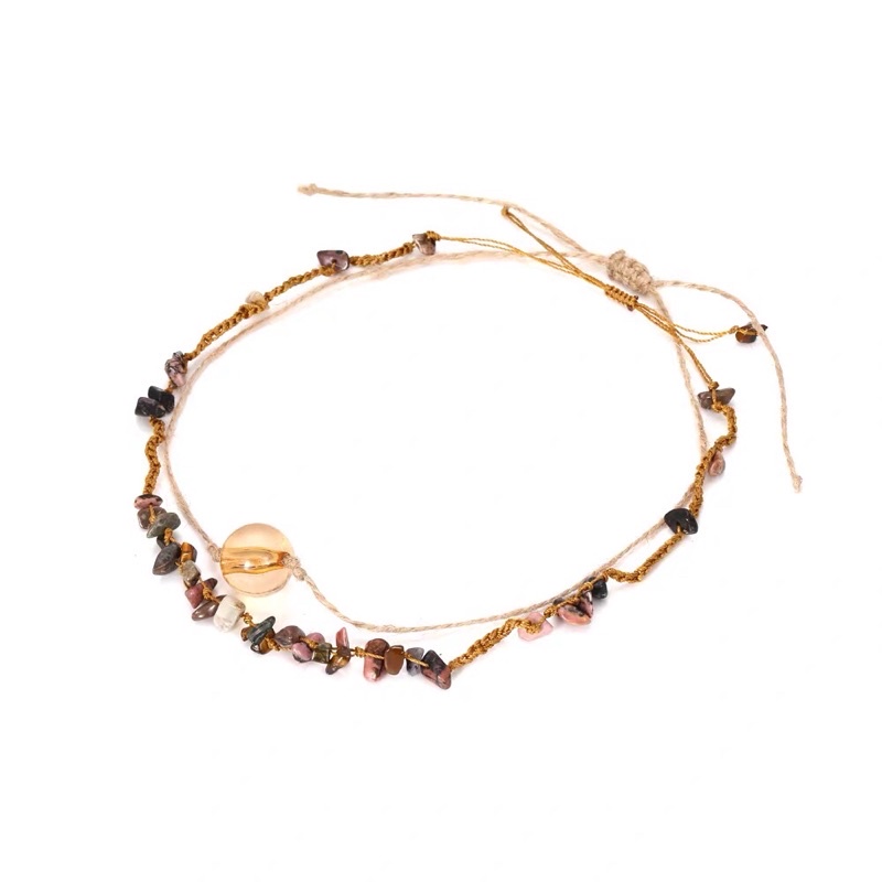 Sét vòng cổ bohemian hạt ngọc nữ hàng QC