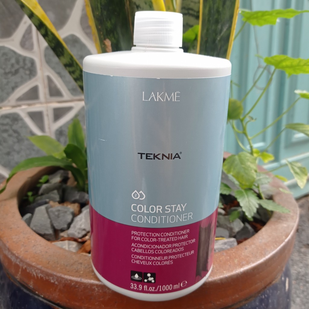 Dầu gội xả giữ màu tóc nhuộm Lakme Teknia Color Stay Free Sulfat Shampoo 1000ml x2  ( New 2019)