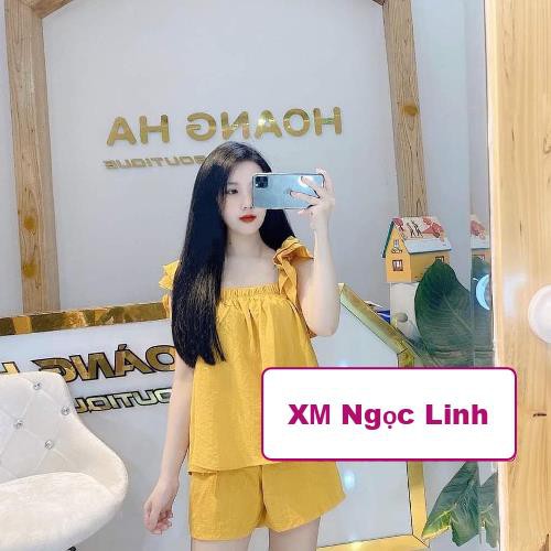 Bộ mặc nhà đũi, quần đùi tay cánh tiên-Xưởng may 4 mùa Ngọc Linh