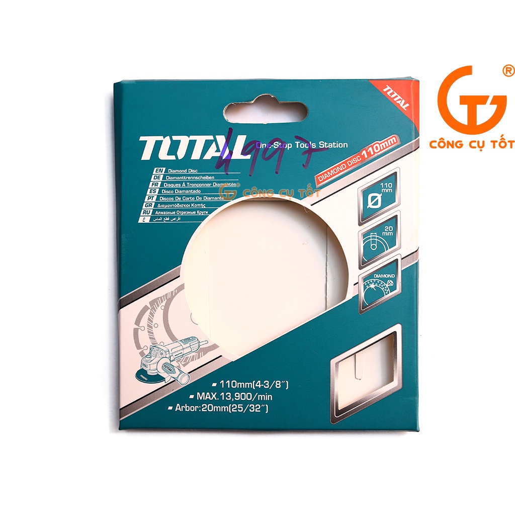 Đĩa cắt đá khô 110mm Total TAC2111103