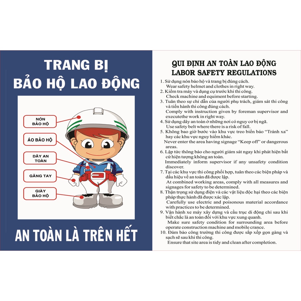 Nội Quy An Toàn Lao Động - Formex 5ly - Kích thước A3 NK001