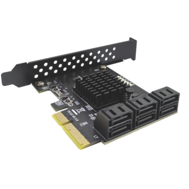 SATA PCI E Adapter 6 Ports SATA 3.0 to PCI Express X4 Expansion Card SATA3.0 PCIe PCI-E SATA Controller