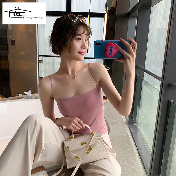 Áo Ống Một Mảnh Màu Trơn Có Đệm Ngực Mỏng Nhẹ Thời Trang Mùa Hè Cho Nữ