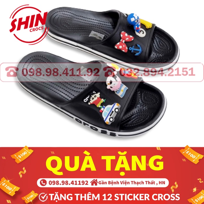 dép lê crossFREESHIPdép lê cross họa tiết mix các màu SHINCRHU921 tặng thêm 12 sticker cross