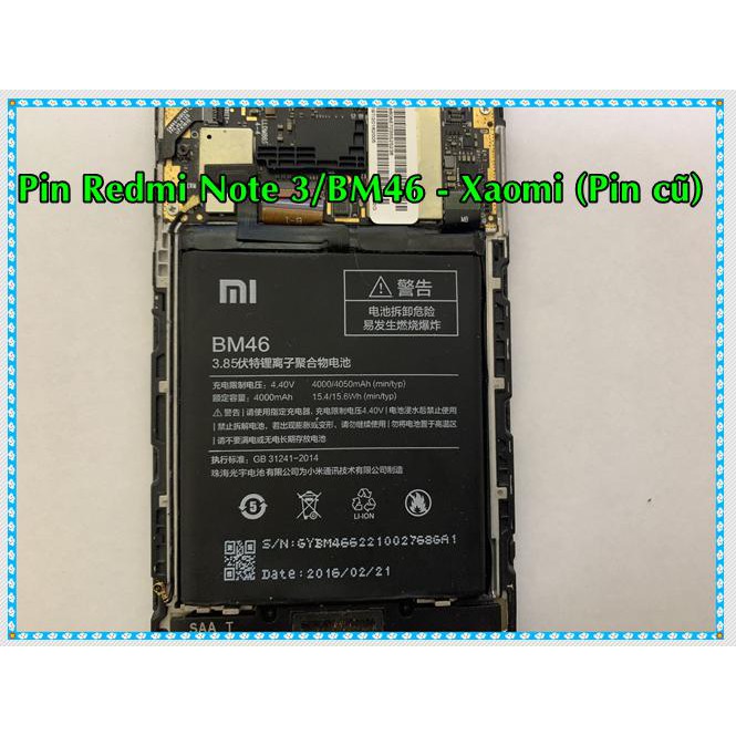 Pin Redmi note 3/BM46 Xiaomi