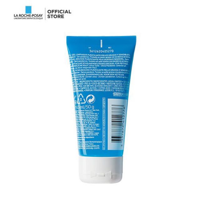 (SALE XẢ KHO)GEL RỬA MẶT LAROCHE POSAY EFACLAR  50ML
