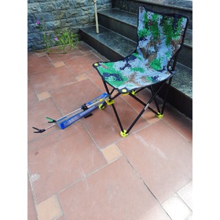 [ Combo ] Ghế Câu Cá Kèm Chống Cần Câu Cá Câu Đơn,Câu Đài