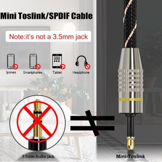 EMK Mini Toslink Âm thanh kỹ thuật số SPDIF 3.5 sang cáp âm thanh quang từ 1M trở lên