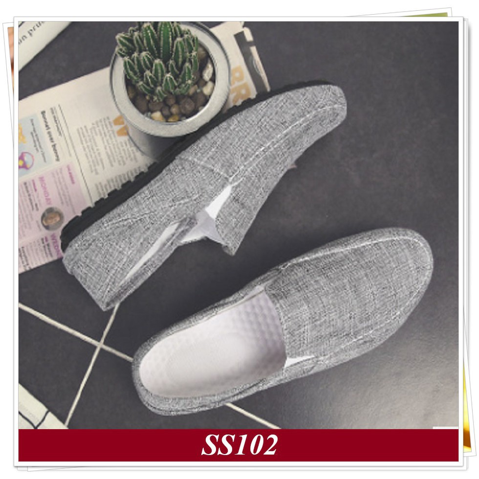 [ SIÊU RẺ ] SS102 - Giày Lười Nam Hàn Quốc Màu Xám Đậm [ Shop Yêu Thich ] | BigBuy360 - bigbuy360.vn