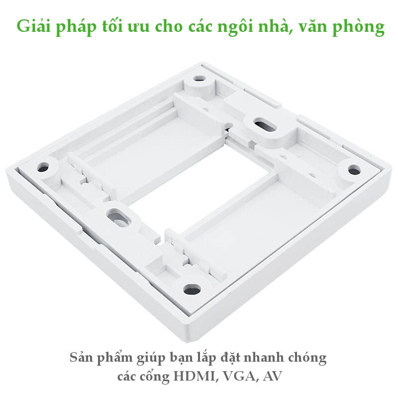 Mặt nạ âm tường VGA, AV, HDMI nhựa PVC màu trắng UGREEN 20316