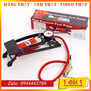 Bơm đạp chân mini đa năng cho ôtô, xe máp, xe đạp. loại 1 pitton và loại 2 pitton