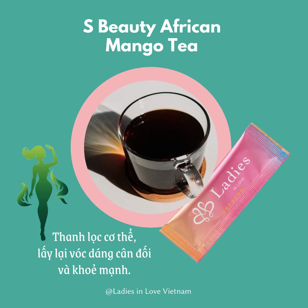 Trà hạt xoài Châu Phi - S Beauty African Mango Tea | Trà hữu cơ, giảm cân an toàn