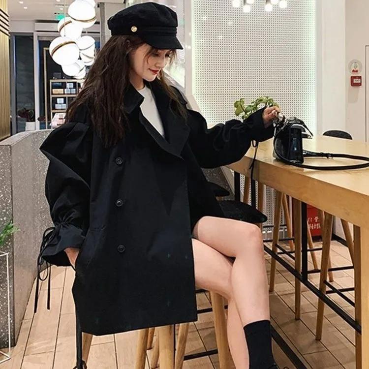 Áo Khoác Gió Dáng Rộng Thiết Kế Mới Năng Động Thời Trang Dành Cho Nữ