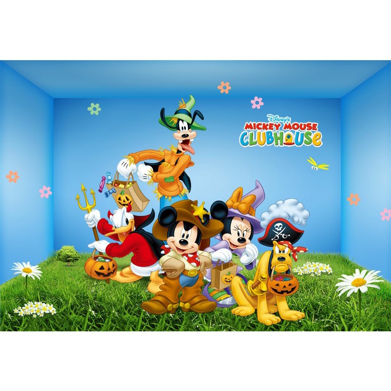 Tranh dán tường 3dcho bé chuột Micky đáng yêu