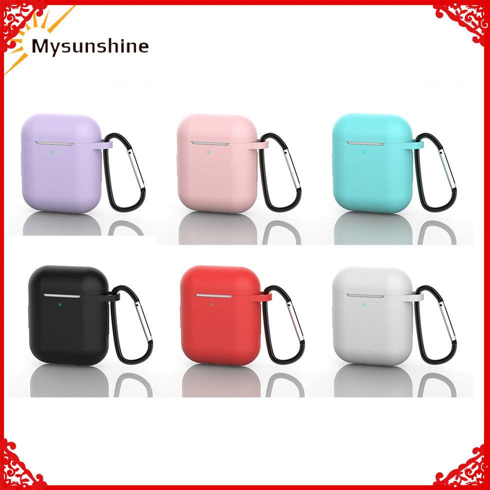 Vỏ Bảo Vệ Hộp Sạc Tai Nghe Không Dây Airpods Bằng Silicon Có Nút Chống Thất Lạc | BigBuy360 - bigbuy360.vn