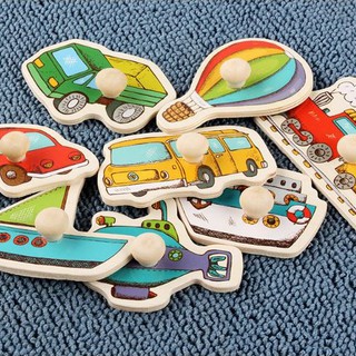Đồ chơi Lắp ráp bằng Núm gỗ cho Bé(23x30x0.5cm )