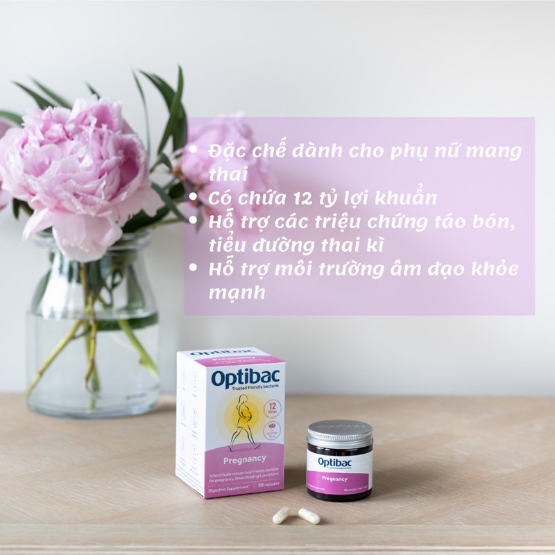 Men vi sinh OptiBac Probiotics For Pregnancy cho mẹ bầu và cho con bú (30 viên)