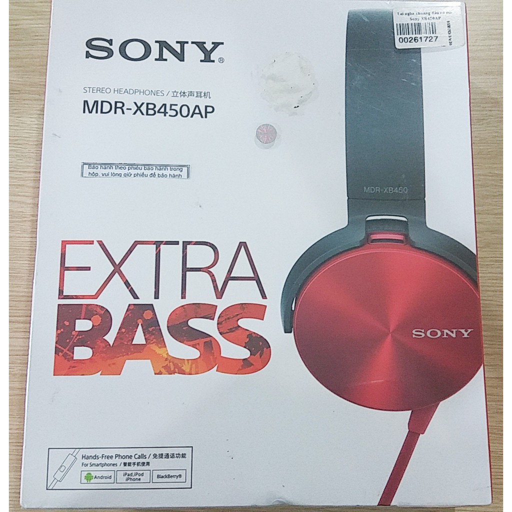 TAI NGHE SONY MDR - XB450AP (REAL)