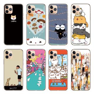 Ốp Lưng Nhựa Tpu Mềm Chống Sốc In Hình Mèo Hoạt Hình Cho compatible for iphone 12 Pro Max 5g / I12 Mini / Se 2020 / compatible for iphone 4 4s 4g